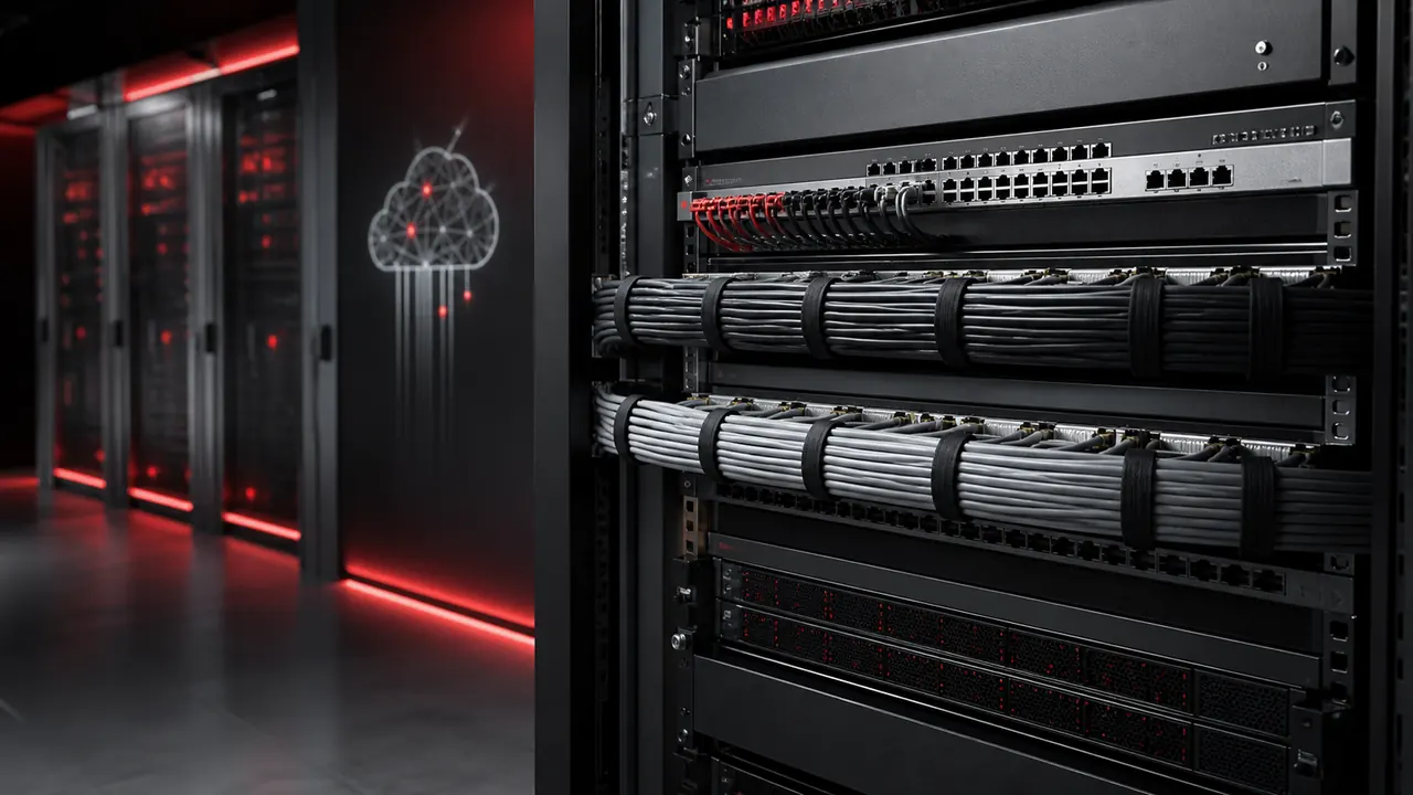 Secure business network infrastructure with organized structured cabling